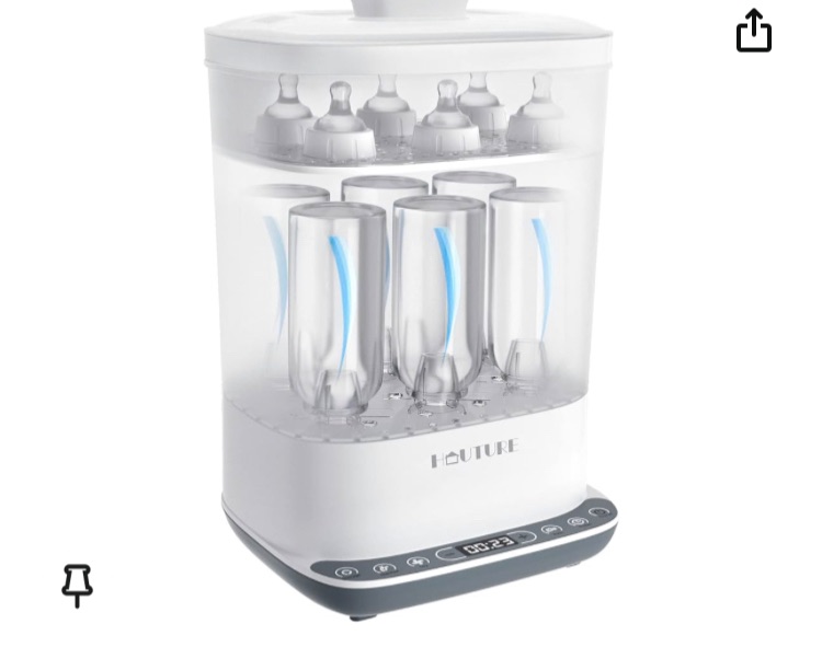 Photo 1 of Baby Bottle Sterilizer, 6-in-1 HAUTURE Bottle Sterilizer and Dryer, Electric Steam Bottle Sanitizer for Baby stuffs, Baby Bottles & Breast Pump Accessories