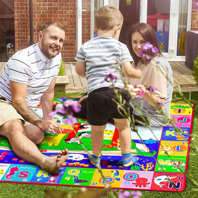 Photo 1 of Baby Play Mat for Floor by Quokka - Super Soft Plush Surface ABC Playmat for Toddlers & Infants - Extra Thick (0.8cm) Large Padded Non-Slip Rug for Crawling & Playing - Foldable Gift Mat