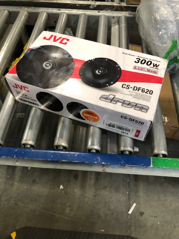 Photo 1 of JVC CS-DF620 Car Speakers, 300 Watts of Power Per Pair, 150 Watts Each, 6.5 Inch, Full Range, 2 Way, Sold in Pairs, Black
