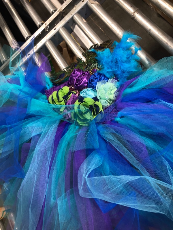 Photo 1 of Tutu Dreams Deluxe Long Train Peacock Dress for Girls 2-12 YEARS Flower Girl Birthday Halloween Party SIZE6