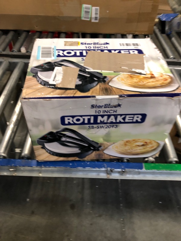 Photo 1 of 10inch Roti Maker by StarBlue with FREE Roti Warmer - The automatic Stainless Steel Non-Stick Electric machine to make Indian style Chapati, Tortilla, Roti AC 110V 50/60Hz 1200W