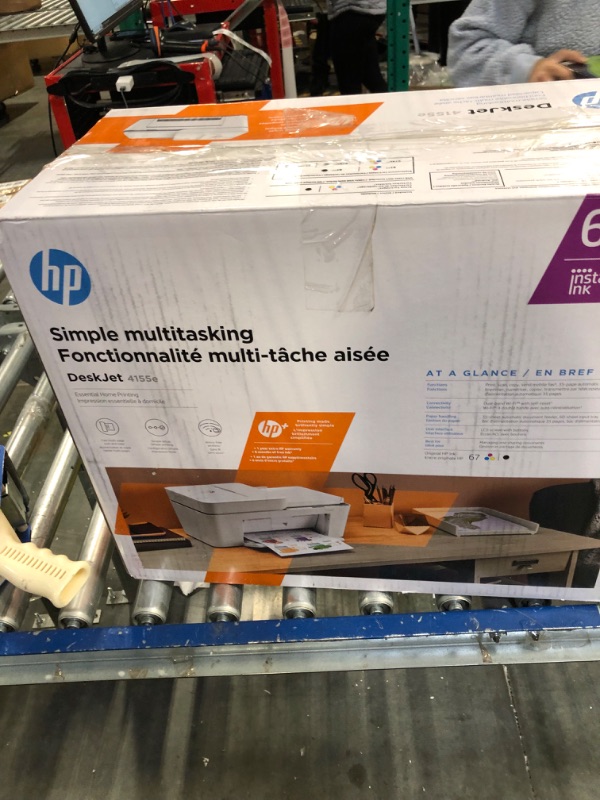 Photo 2 of HP DeskJet 4155e Wireless Color All-in-One Printer & 67XL Tri-Color High-Yield Ink Cartridge | 3YM58AN & 67XL Black High-Yield Ink Cartridge | 3YM57AN Printer + Tri-color Ink + Black Ink