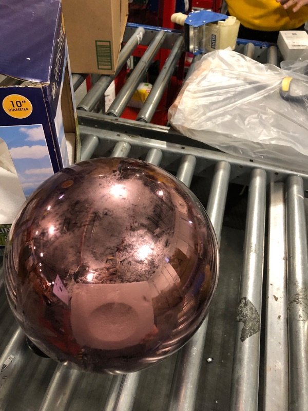 Photo 3 of Alpine Corporation 10" Indoor/Outdoor Glass Gazing Globe Festive Yard Décor, Purple 10"L x 10"W x 12"H Purple Gazing Balls