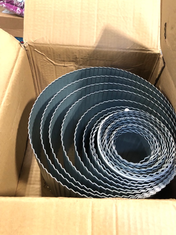 Photo 1 of Corrugated Metal Garden Edging - Sturdy Border Perfect for DIY Flower Beds and Landscaping Borders,