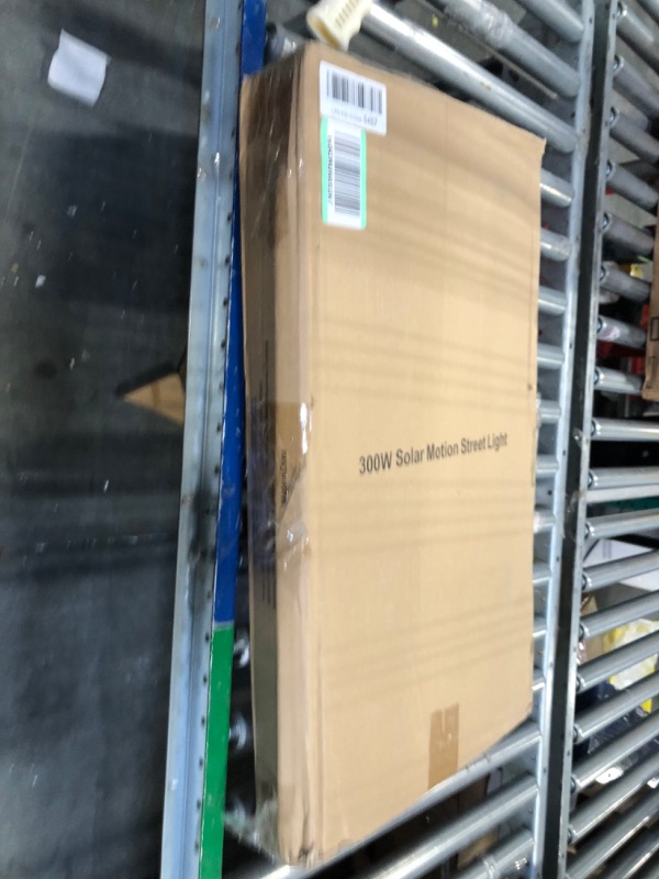 Photo 1 of A-ZONE 300W Solar Street Lights Outdoor Waterproof, 6500K 30000LM Outdoor LED Street Light Dusk to Dawn, LED Wide Angle Lamp with Motion Sensor and Remote Control, for Parking Lot, Yard, etc.