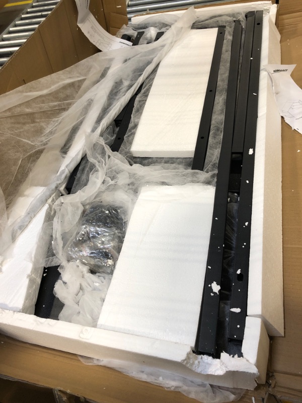 Photo 1 of Homieasy Small L Shaped Computer Desk, 55 Inch L-Shaped Corner Desk with Reversible Storage Shelves for Home Office Workstation, Modern Simple Style Writing Desk Table with Storage Bag(Black) Black 55inch