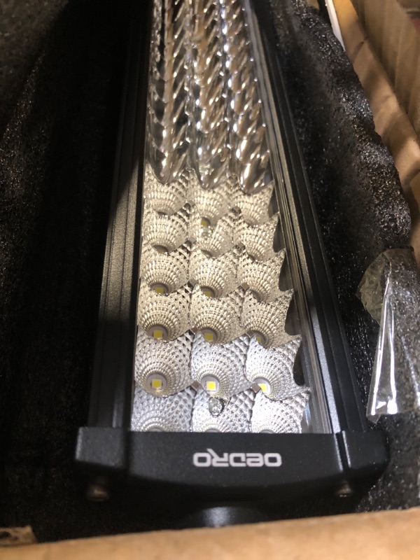 Photo 1 of oEdRo LED Light Bar Straight 20Inch(with Mounting Bracket) 389W Tri-Row LED Light Spot Work Light with Wiring Harness for Off Road Lights Truck Light Boat Lighting Fit for Pickup Jeep SUV ATV UTV Straight 20 Inch