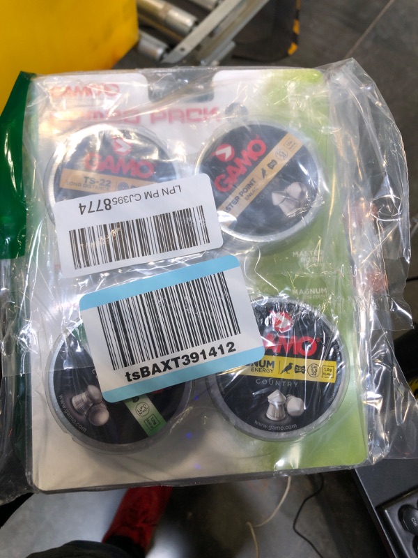 Photo 1 of Gamo Combo Pack Assorted Air Rifle Pellets, 22 Caliber (TS-22, Hunter, Magnum, Master Point) & 10X GEN3I Inertia Fed Magazine .22 Cal. (for Use with Swarm 10X GEN3i Air Rifles) Black