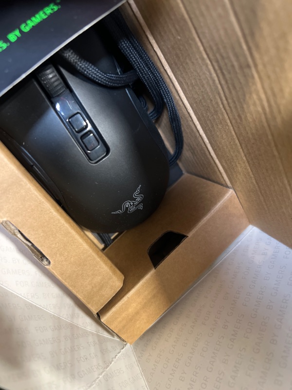 Photo 3 of Razer DeathAdder V2 Pro Wireless Gaming Mouse: 20K DPI Optical Sensor - 3X Faster Than Mechanical Optical Switch - Chroma RGB Lighting - 70 Hr Battery Life - 8 Programmable Buttons - Classic Black