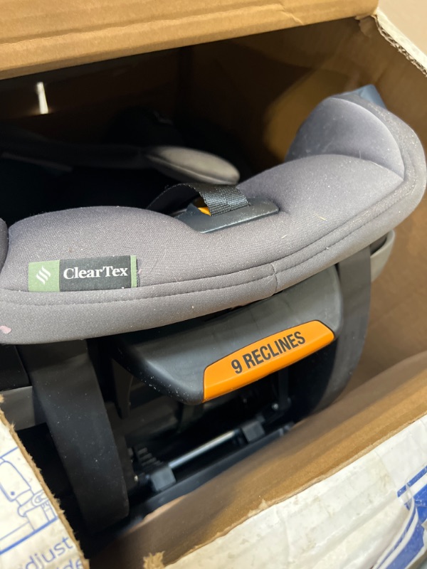 Photo 3 of Chicco OneFit ClearTex All-in-One Car Seat, Rear-Facing Seat for Infants 5-40 lbs, Forward-Facing Car Seat 25-65 lbs, Booster 40-100 lbs, Convertible Car Seat | Slate/Grey