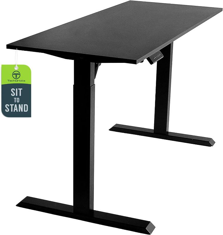 Photo 1 of TechOrbits Electric Standing MDF Table Top 60 Inch - Black