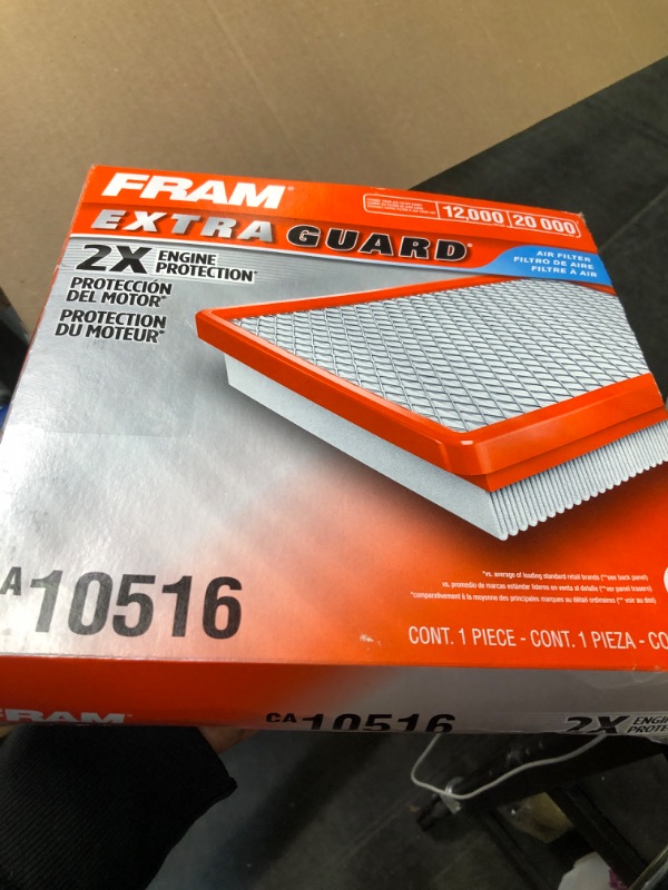 Photo 1 of FRAM Extra Guard CA10516 Replacement Engine Air Filter for Select 2009-2020 Dodge Journey, Provides Up to 12 Months or 12,000 Miles Filter Protection