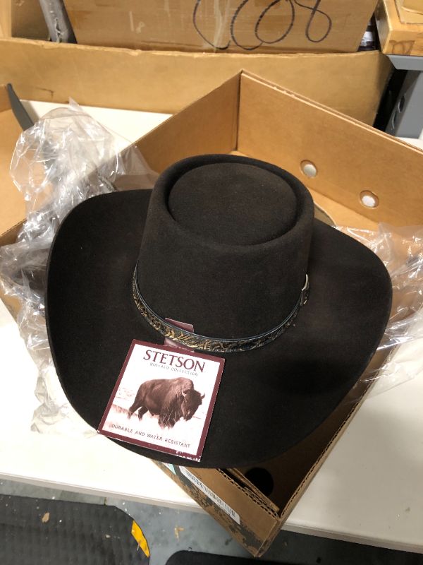 Photo 4 of Stetson Men's Revenger Wool Felt Western Hat 6 3/4 Chocolate