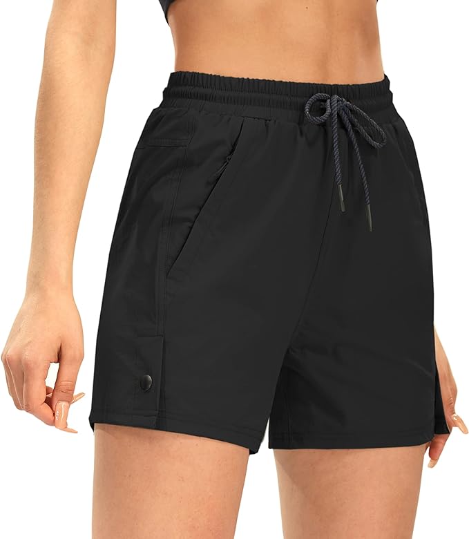 Photo 1 of AFITNE Women's 4" Hiking Shorts Quick Dry Lightweight Outdoor Shorts Travel Athletic Golf Shorts with Pockets Water Resistant

