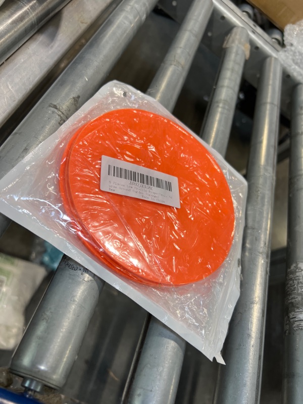 Photo 2 of 6 Pieces Low Profile Property Markers Orange Rubber Washers Driveway Marker for Low Profile Survey Stakes Screw in Survey Markers Flat Boundary Stakes Land Pins Golf Course Ground Garden (Orange)