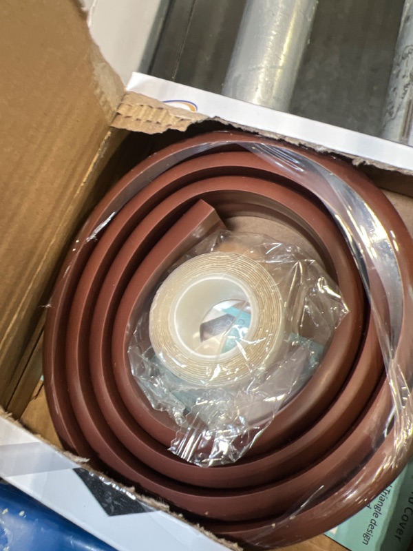 Photo 1 of Cord Cover Floor 4ft Brown, PVC Floor Cable Cover, Cord Hider Floor Cord Protector Prevent Cable Trips & Protect Wires, Floor Cable Management Hide Cords on Floor, Cord Cavity - 0.39" W x 0.24" H Small-4ft Dark Brown