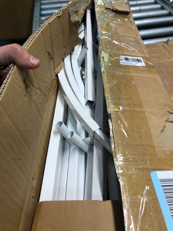 Photo 1 of Fomcet 8FT White Round Backdrop Stand Circle Balloon Arch Frame Large Metal Wedding Arch for Anniversary Birthday Party Valentine Ceremony Wedding Decorations Thickened Square Tubes