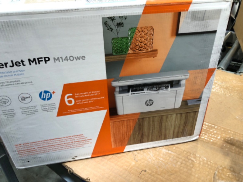 Photo 3 of ******** NEEDS TONER ******* HP LaserJet MFP M140we All-in-One Wireless Black & White Printer with HP+ and Bonus 6 Months Instant Ink (7MD72E) New Version: HP+, M140we