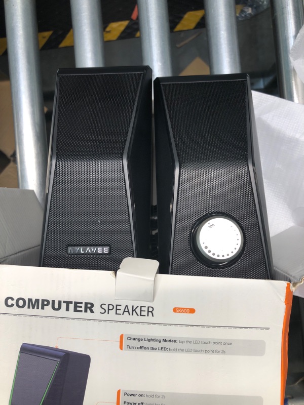 Photo 3 of Computer Speakers, Dynamic RGB PC Speakers, Bluetooth 5.0 HiFi Computer Speakers for Desktop with 2 Bass Diaphragms & 4 Speaker Units, USB Powered & 3.5mm AUX Cable for PC Laptop Monitor Tablet Phone