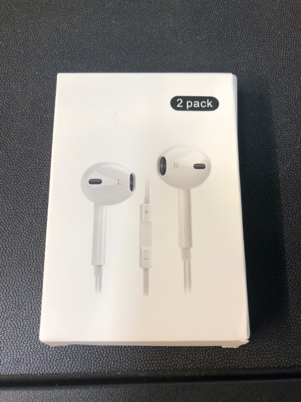 Photo 3 of 2 Pack Apple Earbuds for iPhone Headphones Wired Earphones with Lightning Connector(Built-in Microphone & Volume Control)[Apple MFi Certified] Noise Isolating for iPhone 14/13/12/11/XR/XS/X/8/7/Pro
