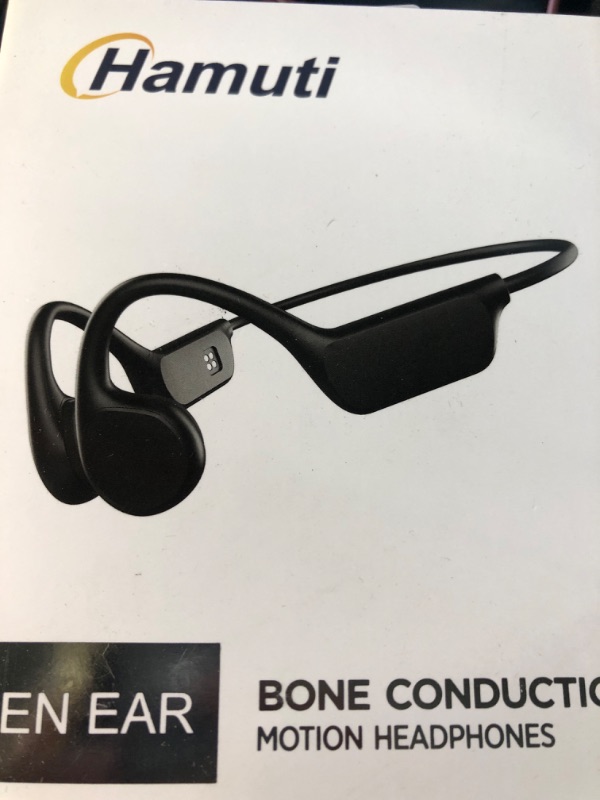 Photo 2 of HAMUTI Conduction Headphones Open Ear Headphones Bluetooth 5.0 Sports Wireless Earphones with Built-in Mic,Ultra-Light Design,Sweat-Proof,Cycling,Free Your Ears,Ultra-Long 6-Hour Standby