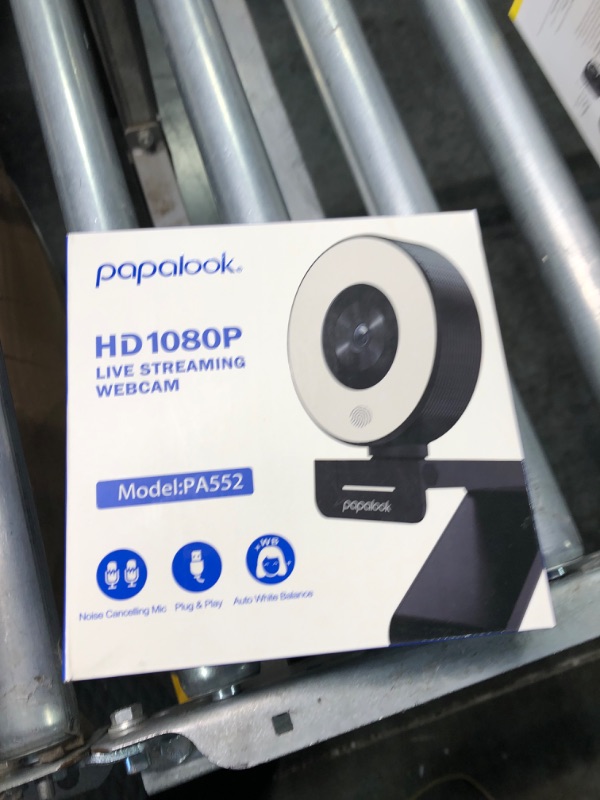 Photo 2 of papalook 1080P Webcam Streaming with Ring Light and Tripod, PA552 Full HD Web Camera with Upgraded Stereo Microphone, Plug N Play for PC Desktop Computer Mac Laptop Online Meeting