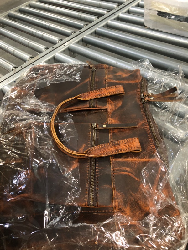 Photo 1 of 24" Duffel Vintage Classic Style with Modern Outlook Retro Thick Full Grain Cowhide Handmade Leather Gym Weekender Overnight Luggage Bag