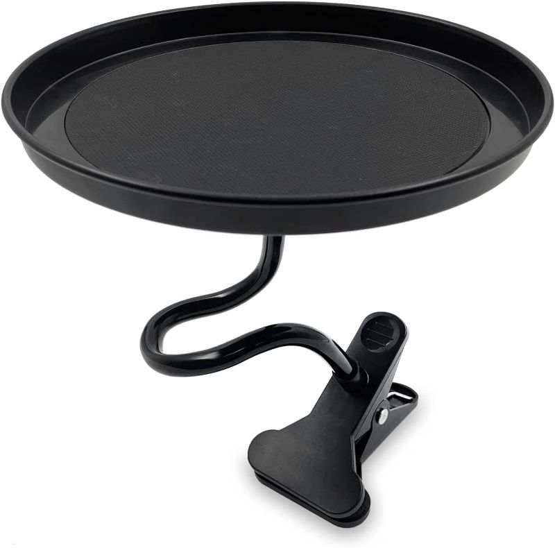 Photo 1 of Adjustable Food Tray for Car 360° Non-Slip Swivel Car Food Table 8.7 Inch Diameter Swivel Car Tray Drink Cup Coffee Snacks Table Car Folding Food Tray
