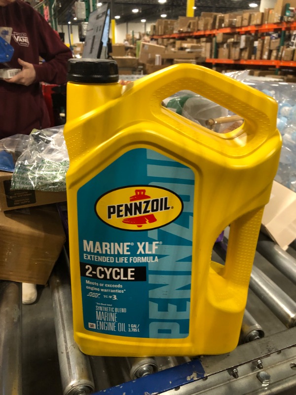 Photo 2 of Pennzoil Marine XLF Marine Outboard Synthetic Blend Engine Oil (1-Gallon, Single Pack) New Packaging 128 Fl Oz (Pack of 1)