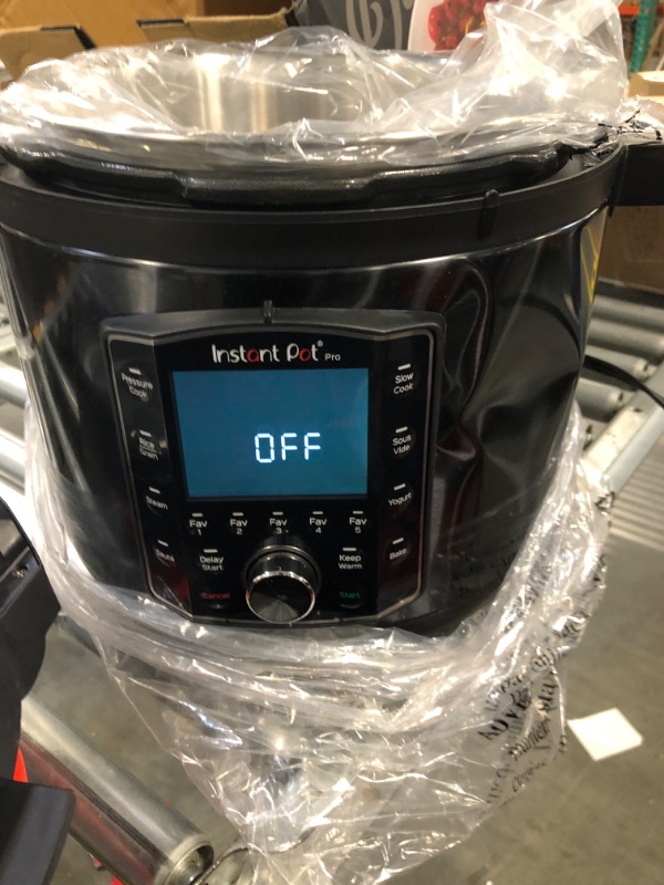 Photo 3 of Instant Pot Pro 10-in-1 Pressure Cooker, Slow Cooker, Rice/Grain Cooker, Steamer, Sauté, Sous Vide, Yogurt Maker, Sterilizer, and Warmer, Includes App With Over 800 Recipes, Black, 8 Quart 8QT Pro