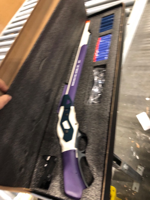 Photo 1 of Shell Ejection Toy Rifle Lever Action Shotgun Toy Foam Blaster with Protective Goggle and Stirp Band for Teen Youth