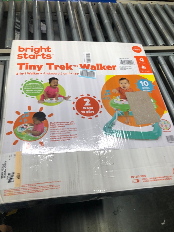 Photo 1 of Bright Starts Tiny Trek Walker - Jungle Vines, 2-in-1 Walker, Easy-Fold Frame for Storage, Ages 6-12 Months