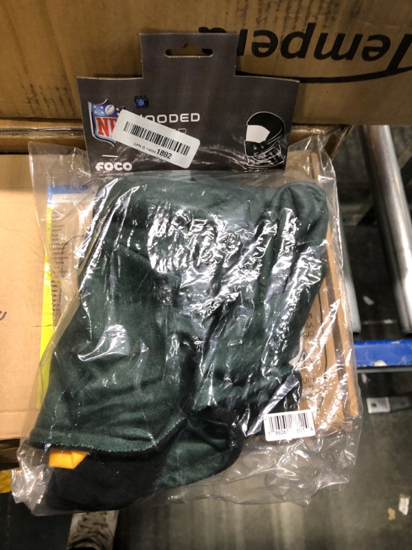 Photo 2 of FOCO NFL Team Logo Hooded Gaiter Balaclava Face Cover Green Bay Packers One Size Team Color Drawstring