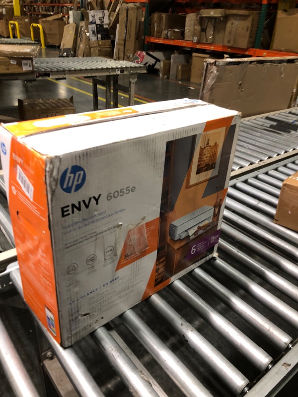 Photo 2 of HP ENVY 6055e Wireless Color Inkjet Printer, Print, scan, copy, Easy setup, Mobile printing, Best for home, Instant Ink with HP+,white New