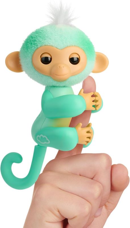 Photo 1 of Fingerlings 2023 NEW Interactive Baby Monkey Reacts to Touch – 70+ Sounds & Reactions – Ava (Teal)