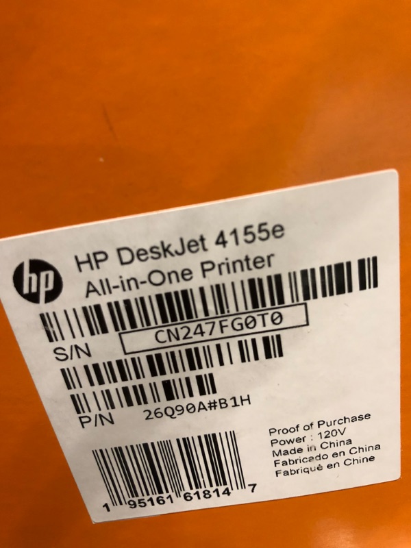 Photo 1 of HP DeskJet 4155e Wireless Color All-in-One Printer & 67XL Tri-Color High-Yield Ink Cartridge | 3YM58AN & 67XL Black High-Yield Ink Cartridge | 3YM57AN Printer + Tri-color Ink + Black Ink