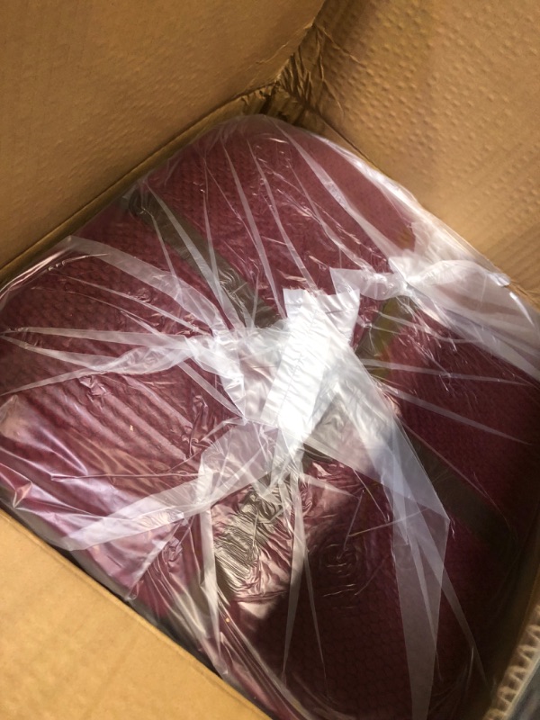 Photo 2 of 4 Pack Polyurethane Memory Foam Honeycomb Nonslip Back 16" x16" Chair/Seat Cushion Pad Wine Burgundy 4 Pack