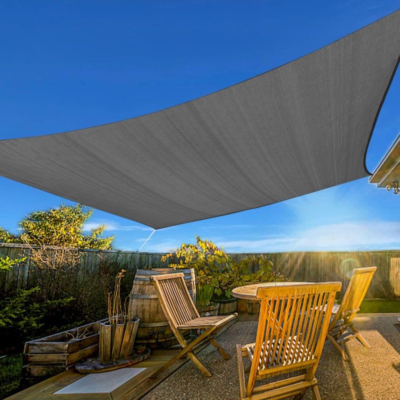 Photo 1 of Sun Shade Sails Square Canopy, Dark Grey UV Block Cover for Outdoor Patio Garden Yard