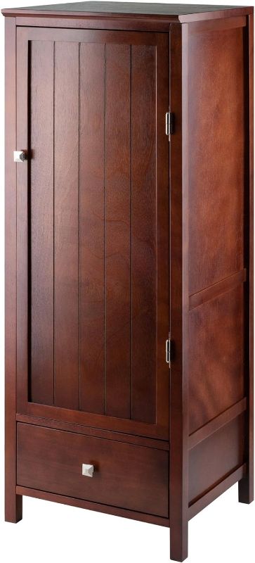 Photo 1 of Winsome 94402 Pantry Cupboard with Door, Antique Walnut
