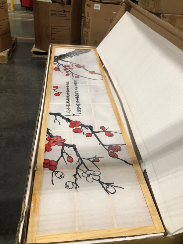 Photo 1 of 6 ft. Tall Flower Blossom Divider - Natural (3 Panels)