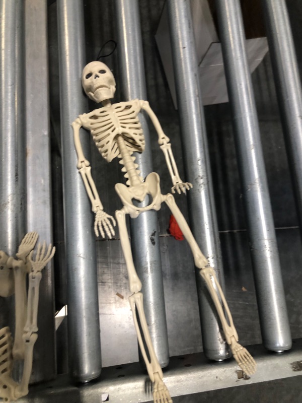 Photo 2 of 
 Small Halloween Skeleton Pose-N-Stay Full Body Plastic Bone with Posable Joints for Halloween Party Decoration Photo Prop Indoor and Outdoor Use
