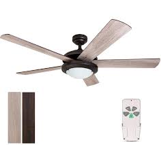 Photo 1 of 52 Inch LED Indoor Brushed Nickel Ceiling Fan with Light Kit (Bulb included), Brown 3 Lights Ceiling Fan with Reversible Blades & Pull Chains for Living room, Bedroom, Kitchen, Garage, ETL Listed