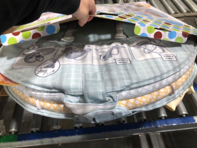 Photo 3 of Yookidoo 3-in-1 Urban Baby Gym. Lay-to-Sit Up Play Mat with Tummy Time Pillow and Infant Toys. Easy Fold and Carry. 0-12 Month Urban Lay to Sit-Up