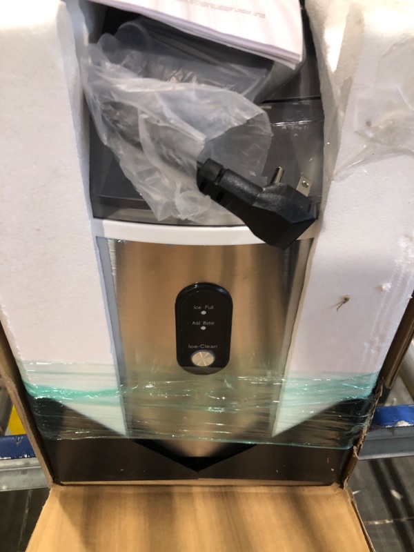 Photo 4 of 11 in. 26 lb. Nugget Countertop Portable Ice Maker in Stainless Steel with Soft Chewable Pebble Pellet Ice & Self Clean