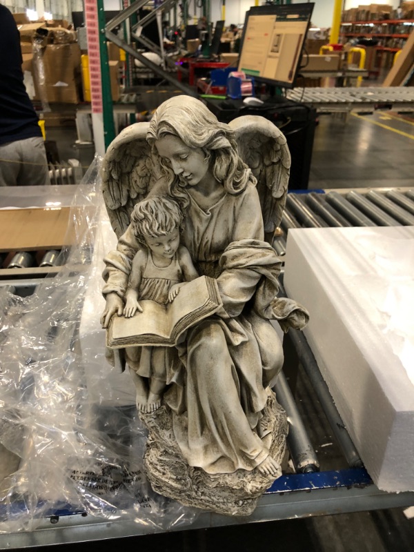 Photo 3 of Angel Guardian Angel and Child Garden Statue 19"H, Stoneresin - Avalon Gallery - YD076