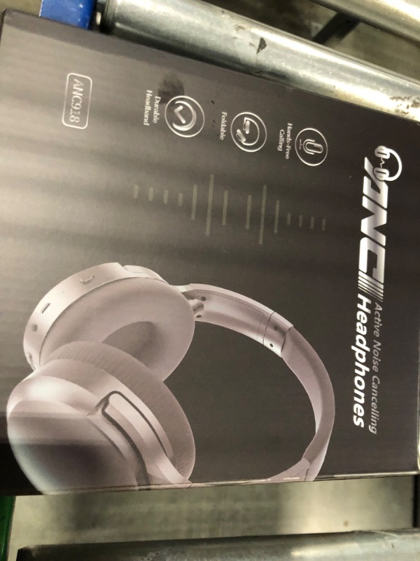 Photo 3 of Active Noise Cancelling Headphones, HROEENOI JZ02 Bluetooth Headphones, Wireless Over Ear Headphones with CVC 8.0 Microphone Deep Bass Headset, 40 Hours Playtime for Travel Work Phone - Black  ANC918 