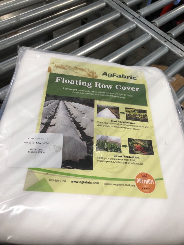Photo 2 of Agfabric Plant Covers Freeze Protection Frost Blankets for Plants 10'x50' 1.2oz Floating Row Cover Garden Plant Cover Freeze Cloths for Plants Winter Frost Freezing Protection,White