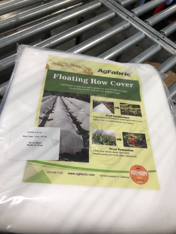 Photo 1 of Agfabric Plant Covers Freeze Protection Frost Blankets for Plants 10'x50' 1.2oz Floating Row Cover Garden Plant Cover Freeze Cloths for Plants Winter Frost Freezing Protection,White