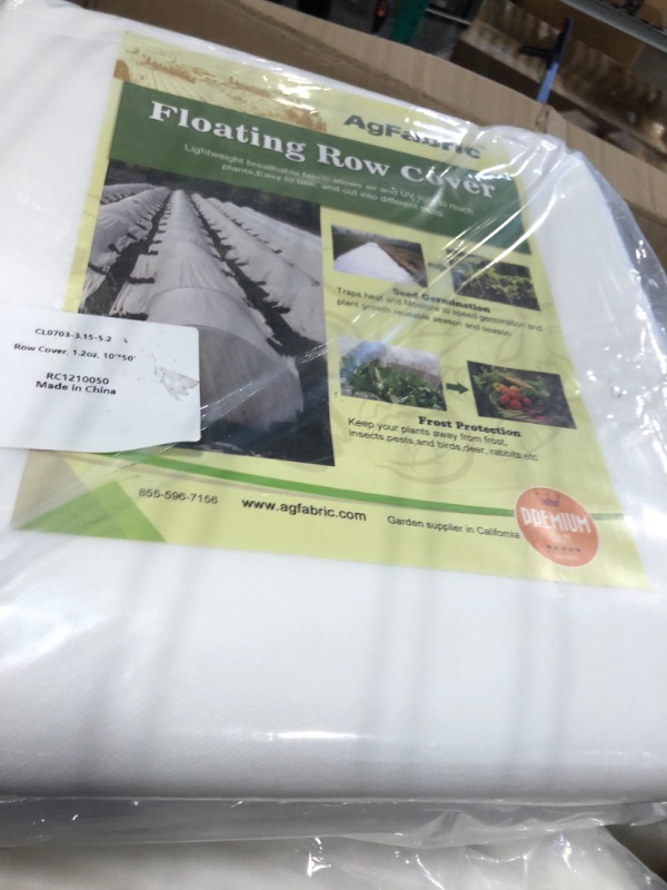 Photo 2 of Agfabric Plant Covers Freeze Protection Frost Blankets for Plants 10'x50' 1.2oz Floating Row Cover Garden Plant Cover Freeze Cloths for Plants Winter Frost Freezing Protection,White