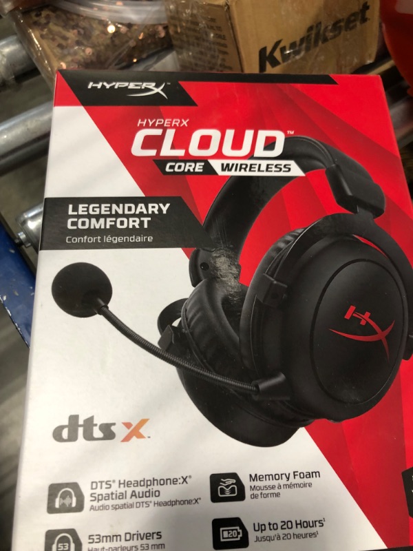 Photo 2 of HyperX Cloud Core USB Gaming Headset, DTS Headphone:X Spatial Audio, Detachable Noise-Cancelling Mic, Comfortable Memory Foam, Durable Aluminum Frame for PC, Xbox Series X|S, Xbox One, Black (Renewed)